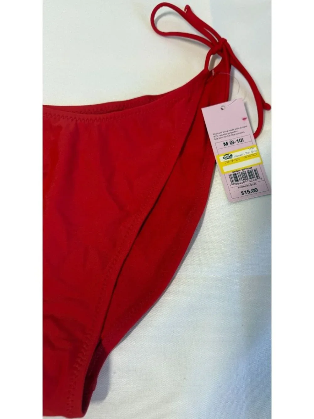 Wild Fable Red Bikini‎ Bottom Side Tie Low Rise Extra High Leg Cheeky Medium NWT